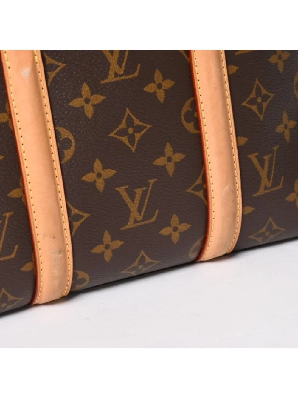 Louis Vuitton Soufflot BB Monogram Handbag Canvas Vachetta Leather Brown